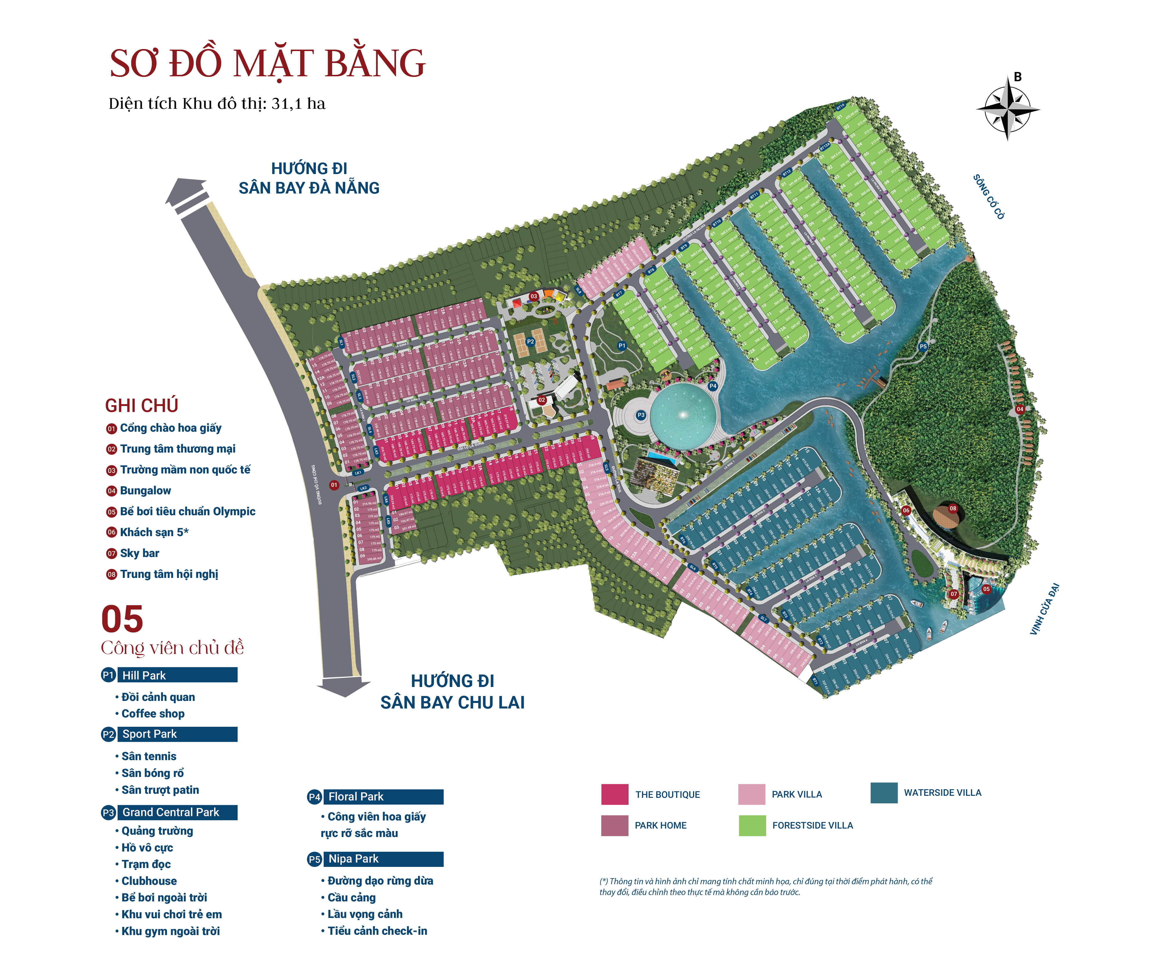 Mặt bằng các phân khu tại Casamia Balanca